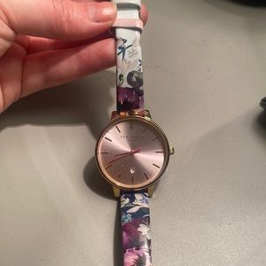 Ted Baker “Not Just A Pretty Face” Floral & Rose Gold Watch